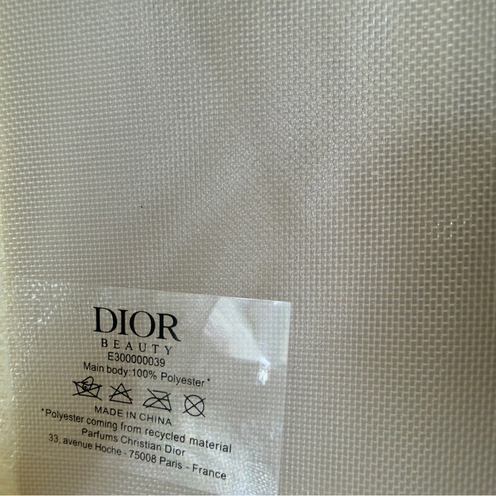 The Christian Dior Cream Embroidered Butterfly Mesh Tote Bag and Makeup pouch - Picture 5 of 11